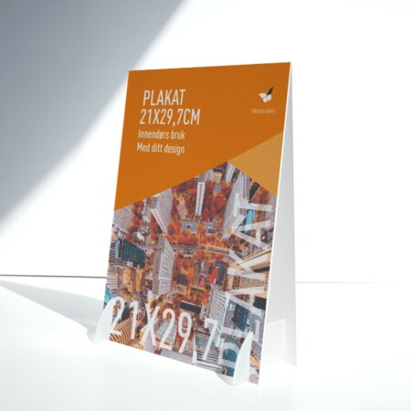 Produktbilde Bordplakat A4 med akrylføtter, p0009q