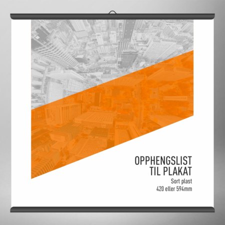 Produktbilde Opphengslist i sort plast