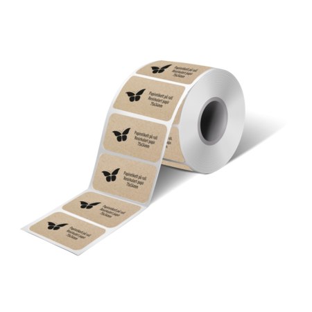 Produktbilde Etikett på resirkulert papir, 75x34mm (på rull), q0110g
