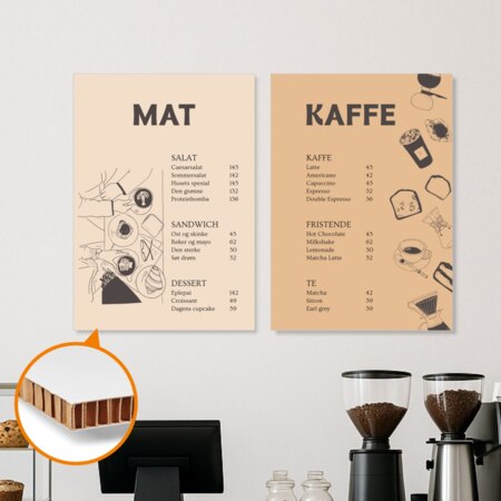 Produktbilde Skilt på lettplate, bikubepapp, innendørs bruk, r00290